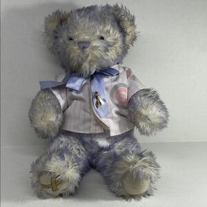Build-A-Bear Lavender&Cream Plush with Chicago Cubs Shirt and Gold Ribbon Pin